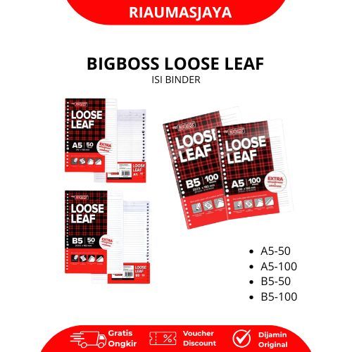 Pekanbaru Isi Binder Loose Leaf Bigboss