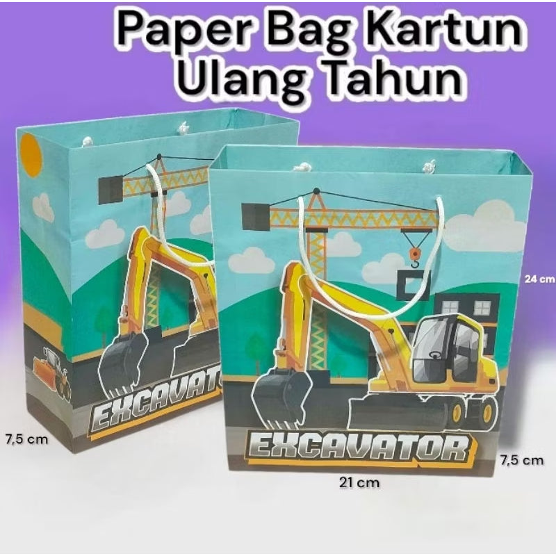 Paper Bag Kado Karakter Kartun Lusinan Eceran Ukuran 21×7×24 cm Cantik Paperbag Karakter Kartun