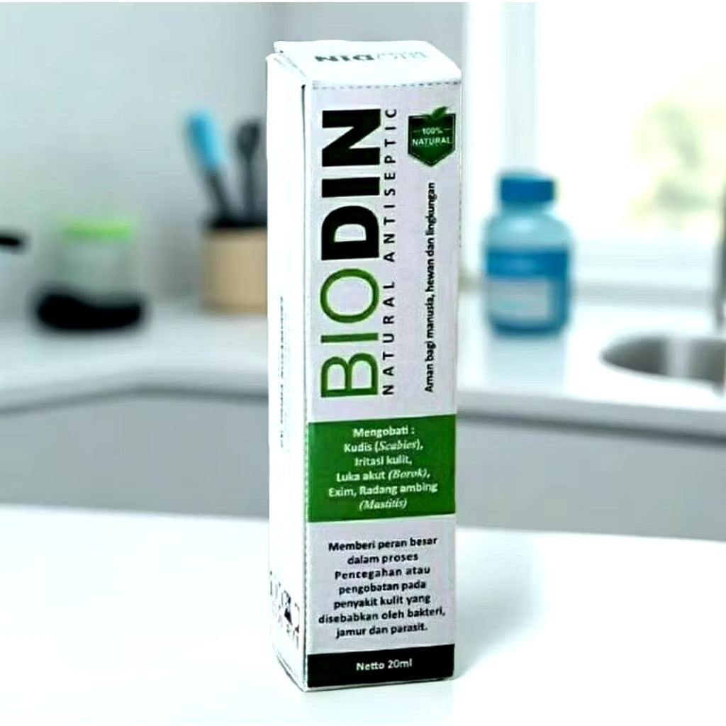 BIODIN SPRAY 20 ML Obat Kucing Anjing Anti Jamur Luka Scabies Demodex Parasit Penyakit Kulit Kudis Scadix