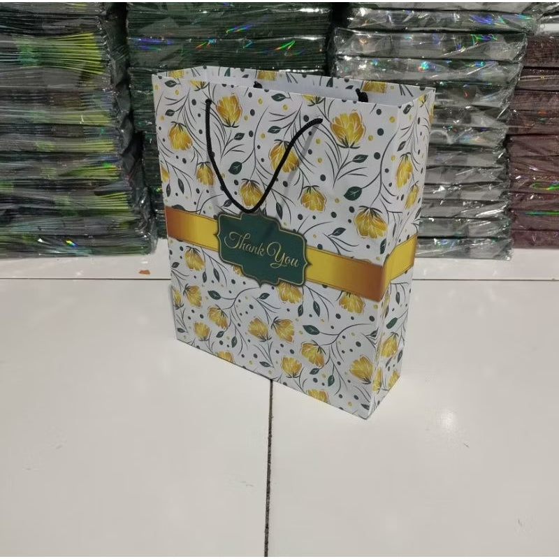 HR- Paper Bag Motif Lovely Hello Kado Satuan Souvenir | Ulang Tahun | Wedding / Kualitas Baik