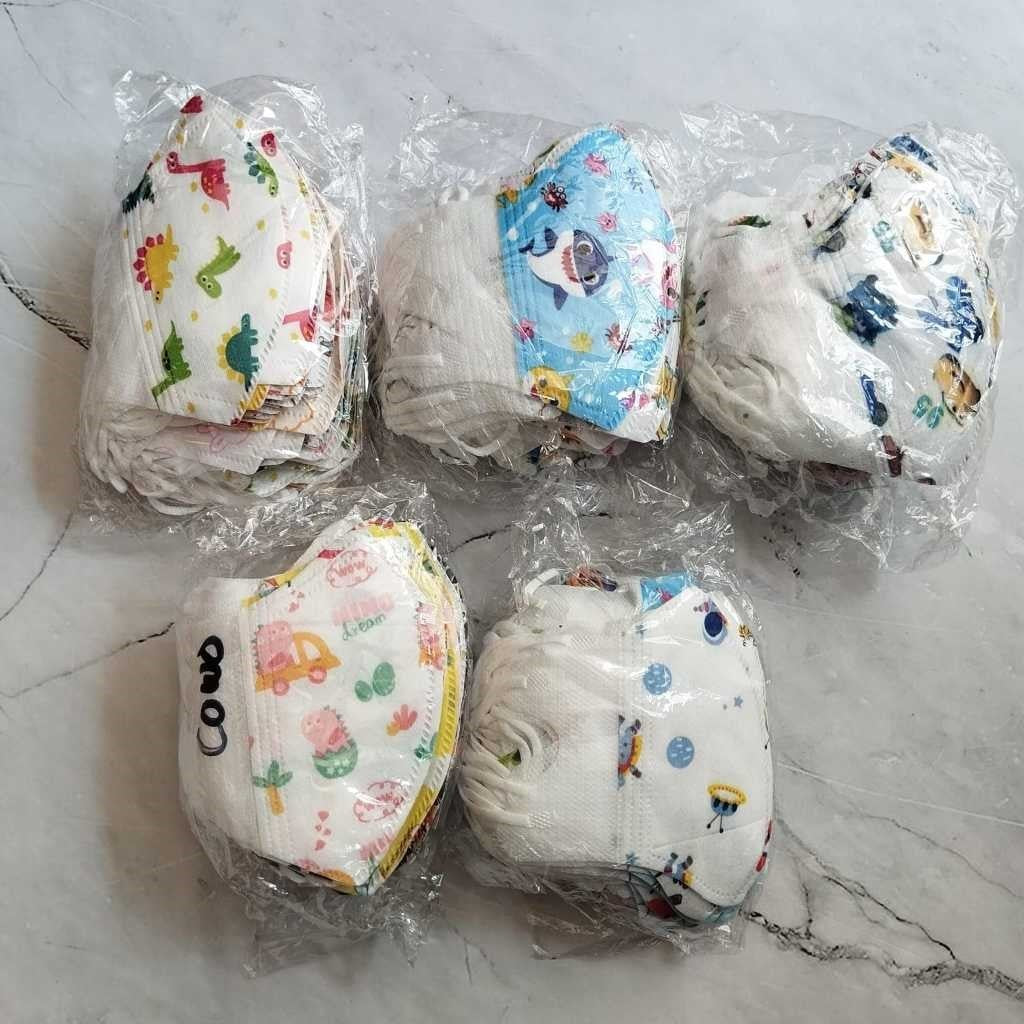 50 pcs Masker Duckbill 3D Anak Karakter Kids Masker Duckbill 3Ply Anak Motif