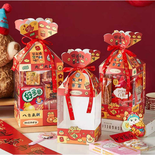 Pekanbaru Cny Hampers Box / Kotak Hampers Imlek Mika Bunga