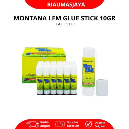 Pekanbaru Lem Glue Stik Montana Gs -10 Gram - Lem Stik 10 Gram Harga 1 Box Isi 24 Pcs
