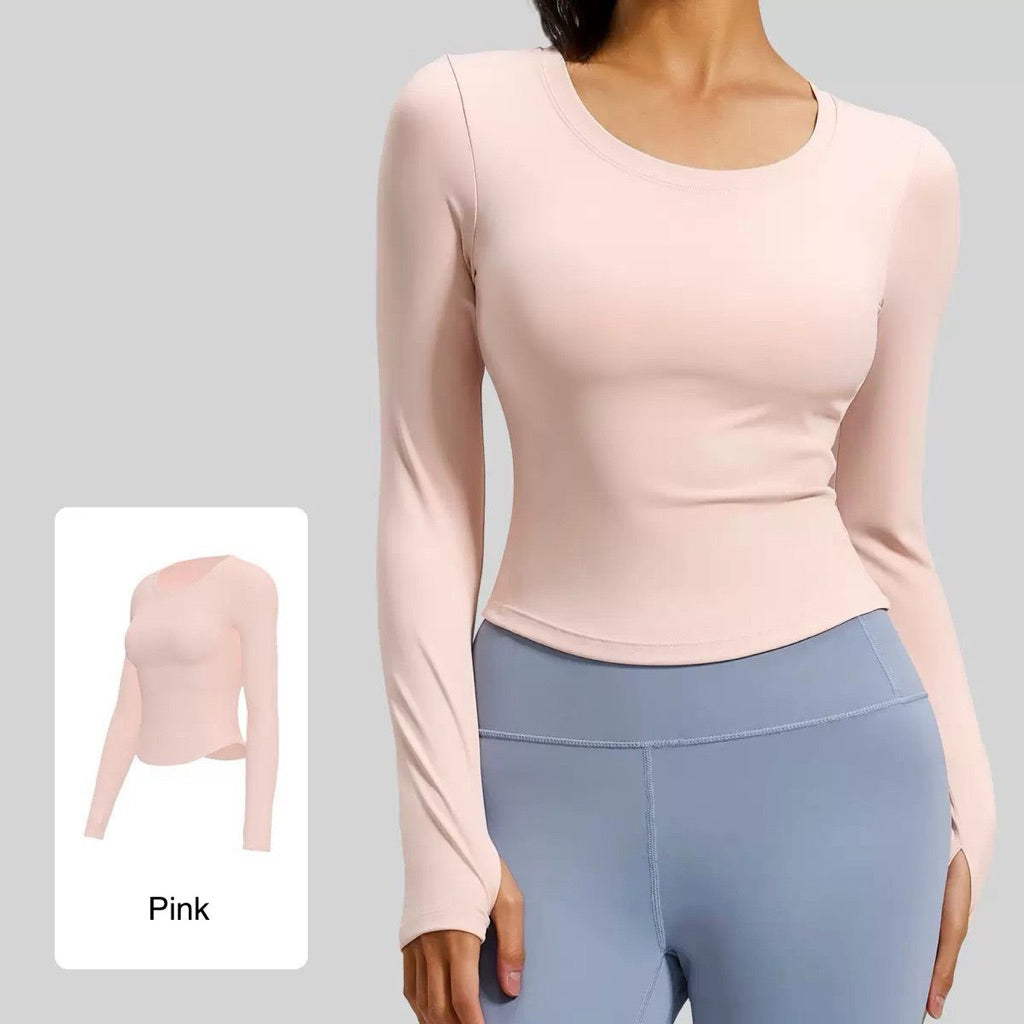 Pekanbaru Roxy Top Baju Olahraga Wanita Lengan Panjang | Yoga Gym Running Stretch Adem | JevyActive