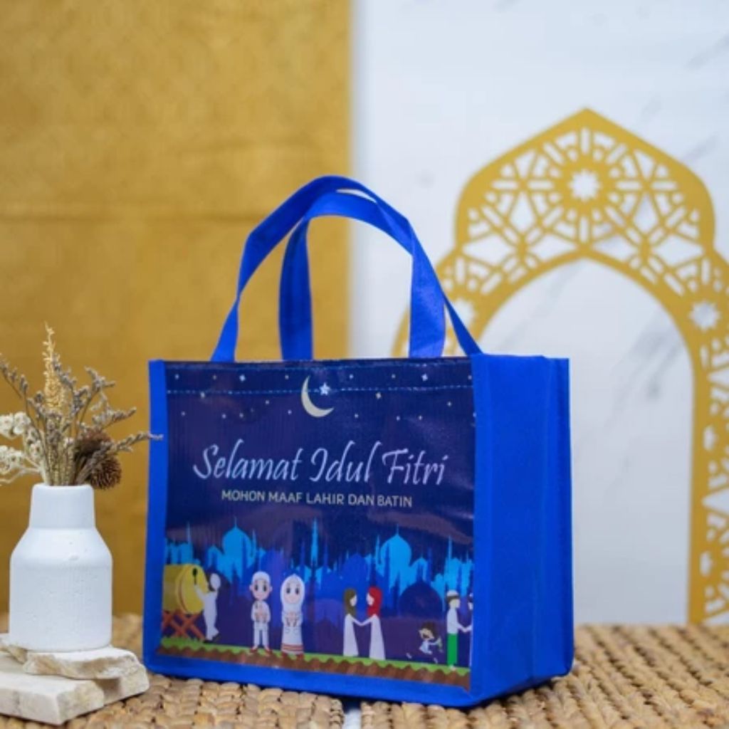 Tas Hamper Lebaran Idul FIrri Tas Parcel Tas Hadiah Goodie Bag Lebaran Idul Fitri Glossy Ready Stock