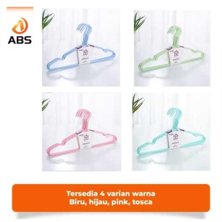 Gantungan Baju Hanger Stainless Steel Hanger Baju Kawat  Gantungan Besi Berwarna