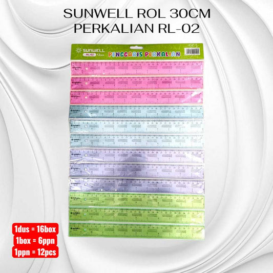 Pekanbaru Roll / Penggaris Sunwell 30Cm Perkalian Rl-02