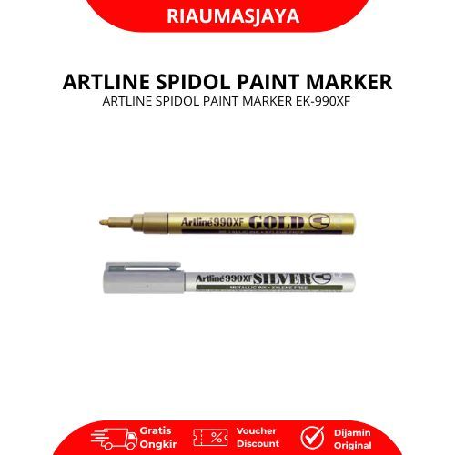 Pekanbaru Spidol Gold - Silver Permanent Artline Ek-900Xf