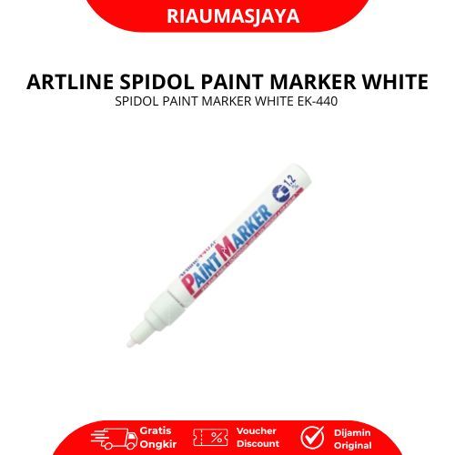 Pekanbaru Spidol Permanent Artline White Ek-440