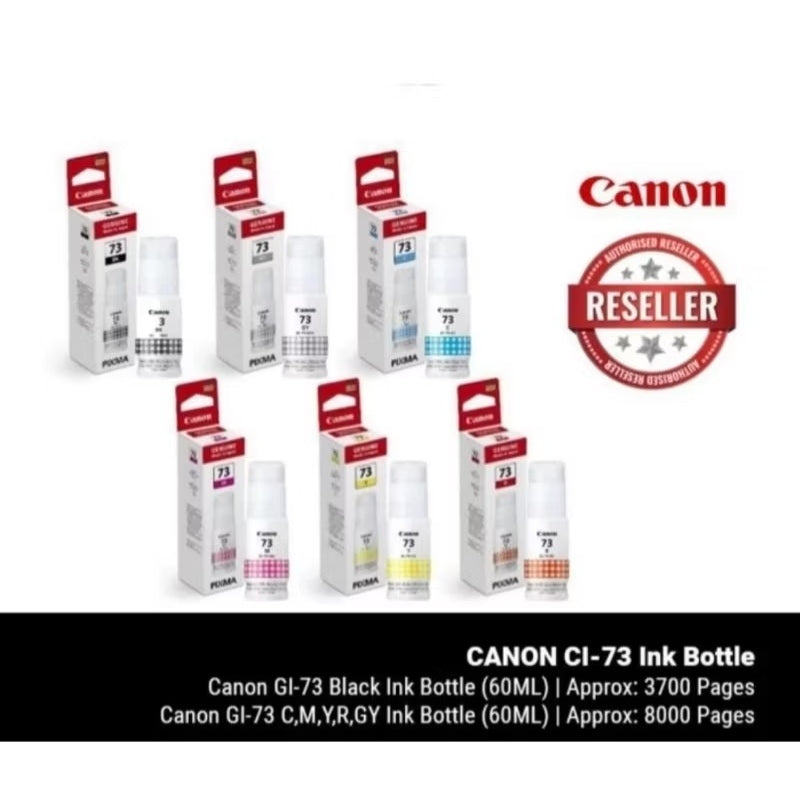 Tinta Canon GI-73 Untuk Printer G570 G670 Warna Lebih Hidup Cetak Lebih Lancar Cocok Buat Harian