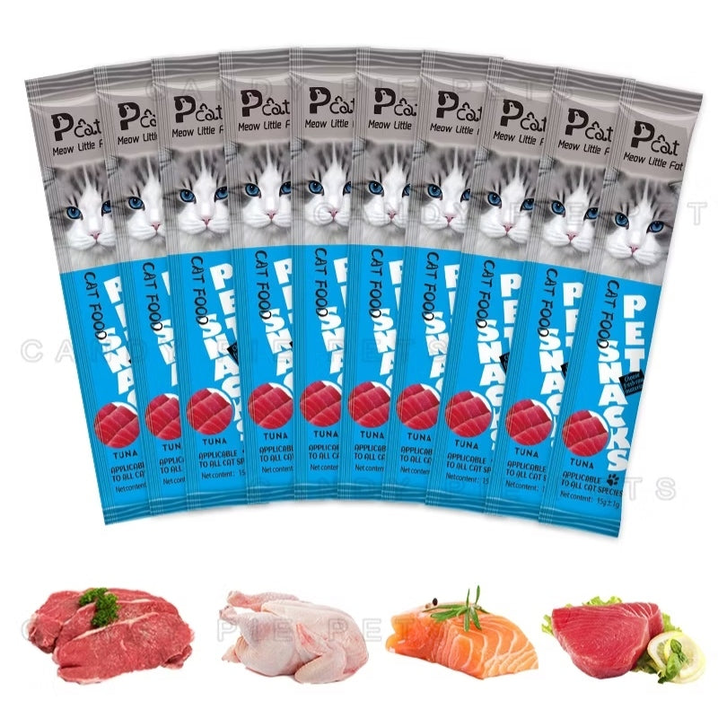 HR-Peien MCJ Snack Kucing hewan peliharaan Makanan Kucing Basah Batang Cat Stick 15gr Cat Treats Cat Food Strip