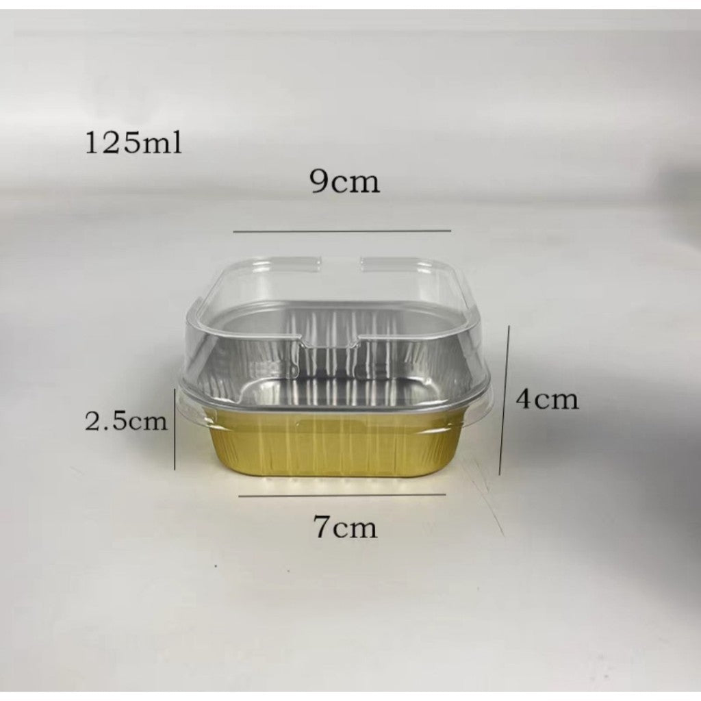 Pekanbaru Aluminium Tray Persegi 125Ml Berbagai Warna Per Pack
