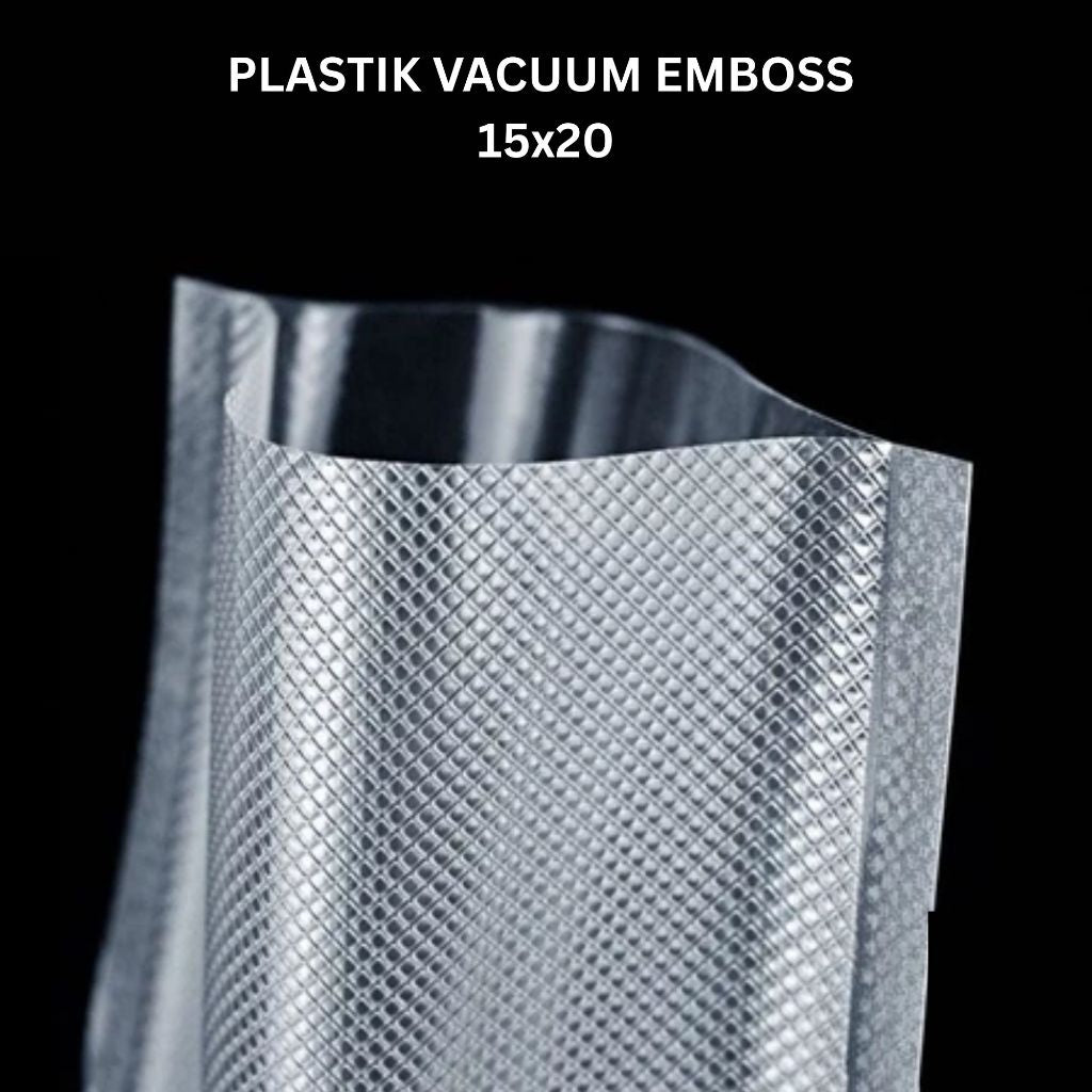 (1 PCS) Plastik Vacuum Emboss 15x20cm Plastik Vakum Makanan untuk Frozen Food Vacum Bag Embos