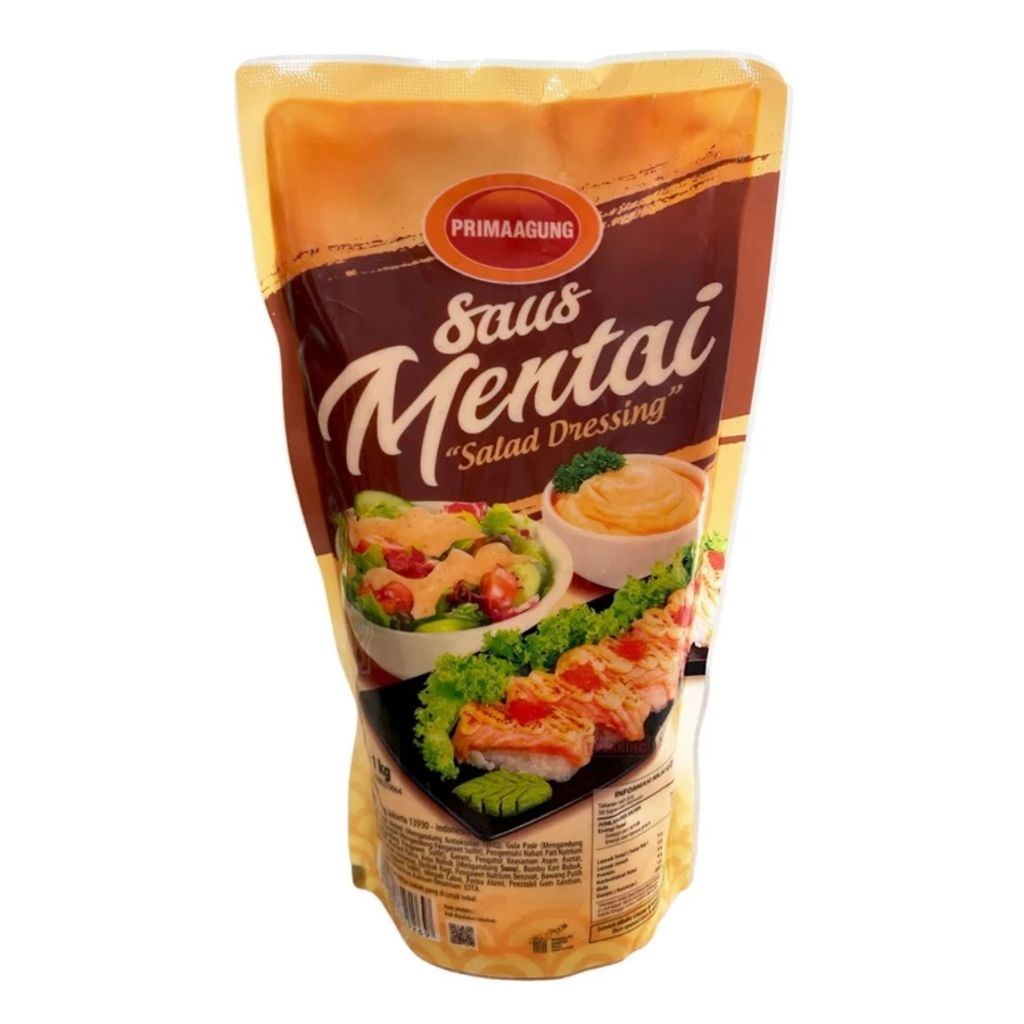 Saus Mentai Prima Agung 1 Kg Halal Rasa Gurih Creamy untuk Sushi, Dimsum, dan Aneka Makanan