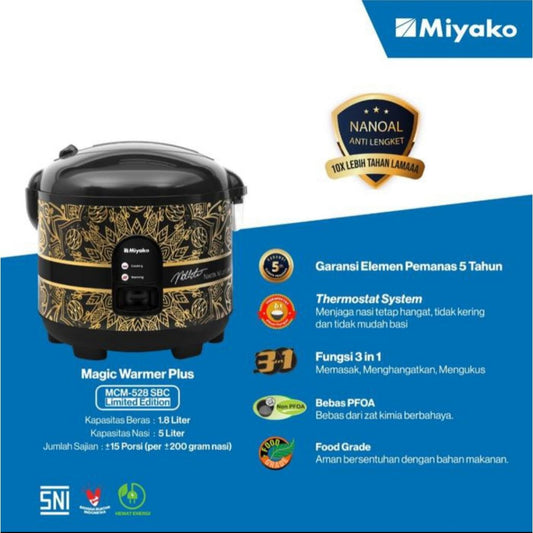 Pekanbaru Magic Com Miyako Mcm-528Sbc Limited Edition / Rice Cooker Miyako Mcm 528 Sbc Panci Nanoal
