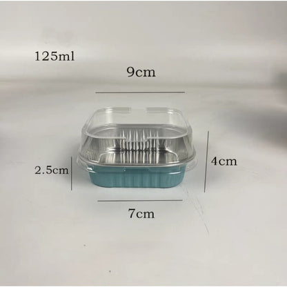 Pekanbaru Aluminium Tray Persegi 125Ml Berbagai Warna Per Pack