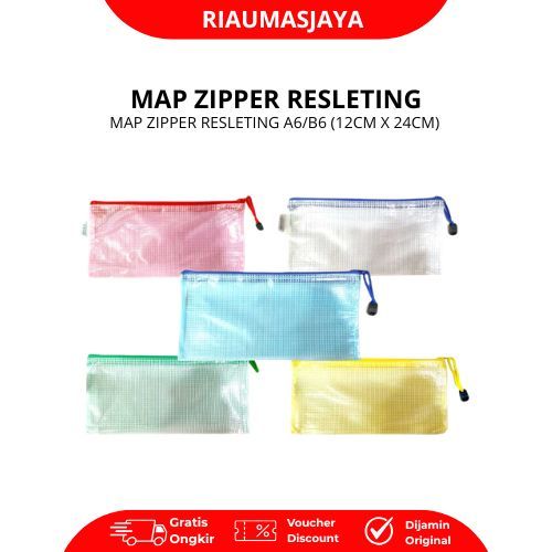 Pekanbaru Map Zipper Resleting A6/B6