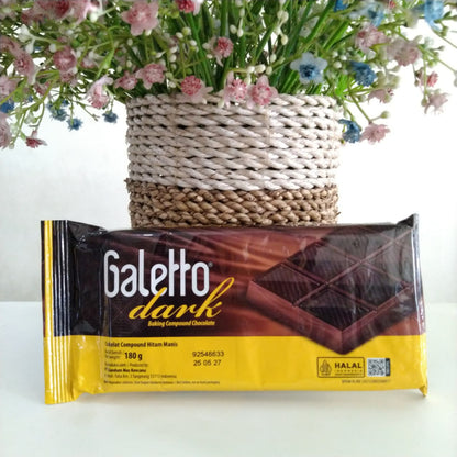 Pekanbaru Galetto Baking Compound Chocolate Dark & White / Coklat Compound Hitam Putih 250Gr