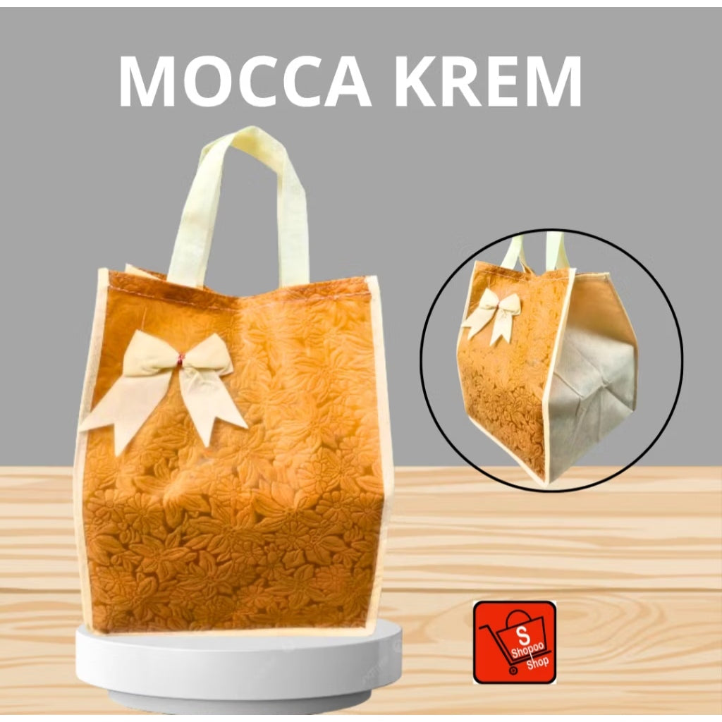 HR-GOODIEBAG TAS HAJATAN MOTIF PITA 22x22 CM TINGGI 28 CM Kotak Nasi Besekan Pesta Hadiah Rice Box
