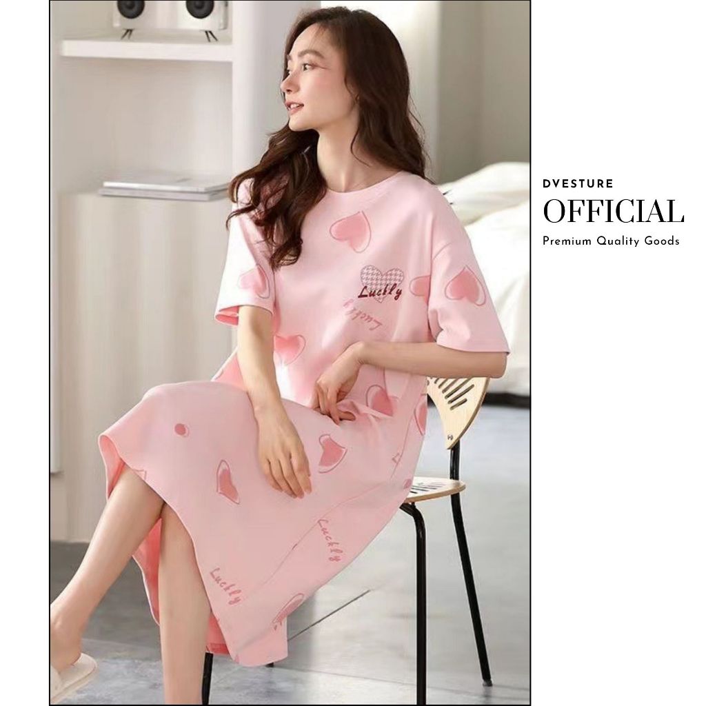 Pekanbaru Daster Wanita P2F Milk Silk Dengan Motif Korea Baju Tidur Wanita Piyama