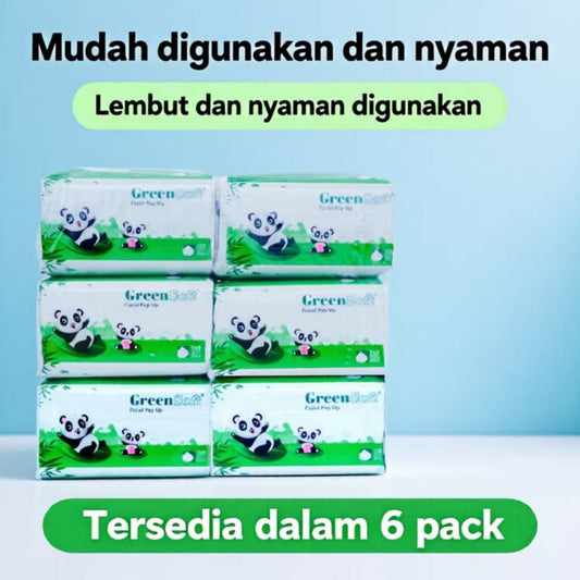 Pekanbaru ( REFIL) tisu greensoft isi 6pcs ukuran 10x10 cm Refil tisu Tanpa Kotak