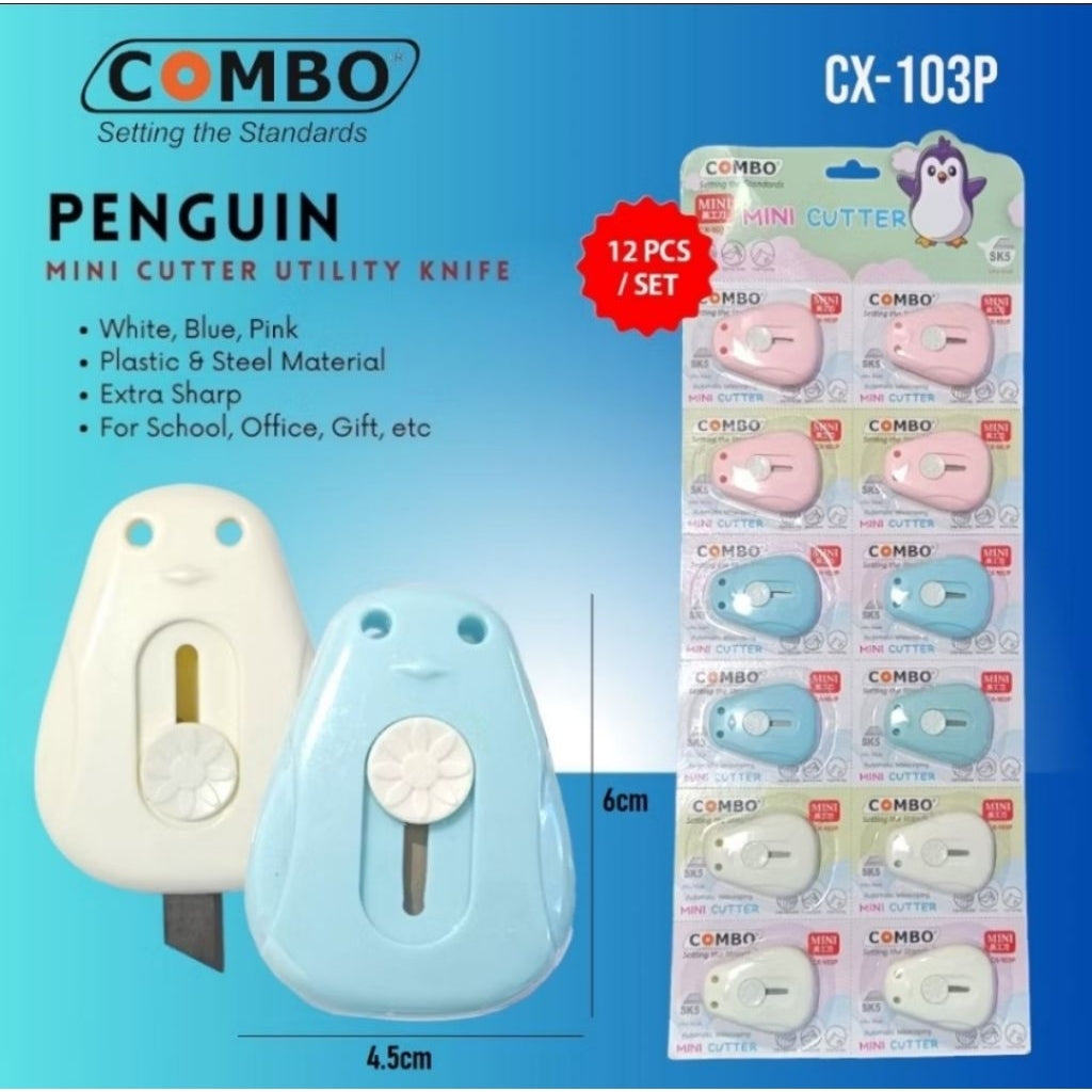 Pisau Cutter Mini Model Awan Alat Potong Kertas Plastik Unboxing Paket