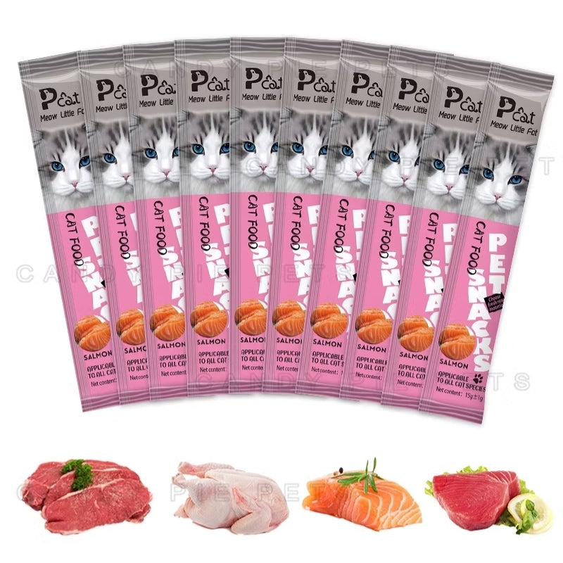 HR-Peien MCJ Snack Kucing hewan peliharaan Makanan Kucing Basah Batang Cat Stick 15gr Cat Treats Cat Food Strip
