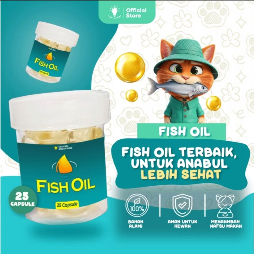 FISH OIL – Minyak Ikan untuk Kucing, Kelinci, dan Hamster