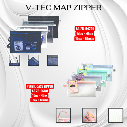 Pekanbaru V-Tec Pensil Case - Map Zipper