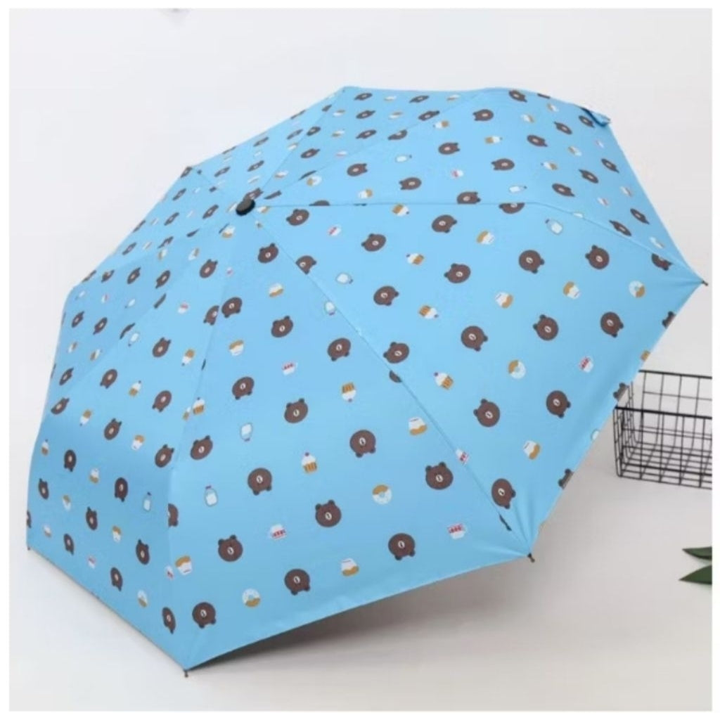 Pekanbaru Payung Lipat Motif Bear Payung Anti Uv Folding Umbrella Karakter Beruang