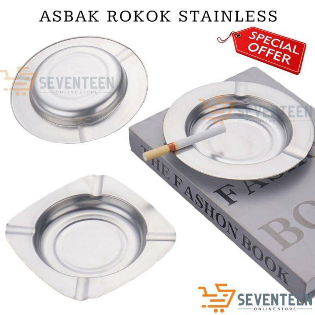 Asbak Stainless Bulat 12cm Mangkok Asbak Besi Murah