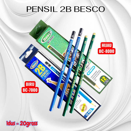 Pekanbaru Pensil 2B Besco Hijau - Biru
