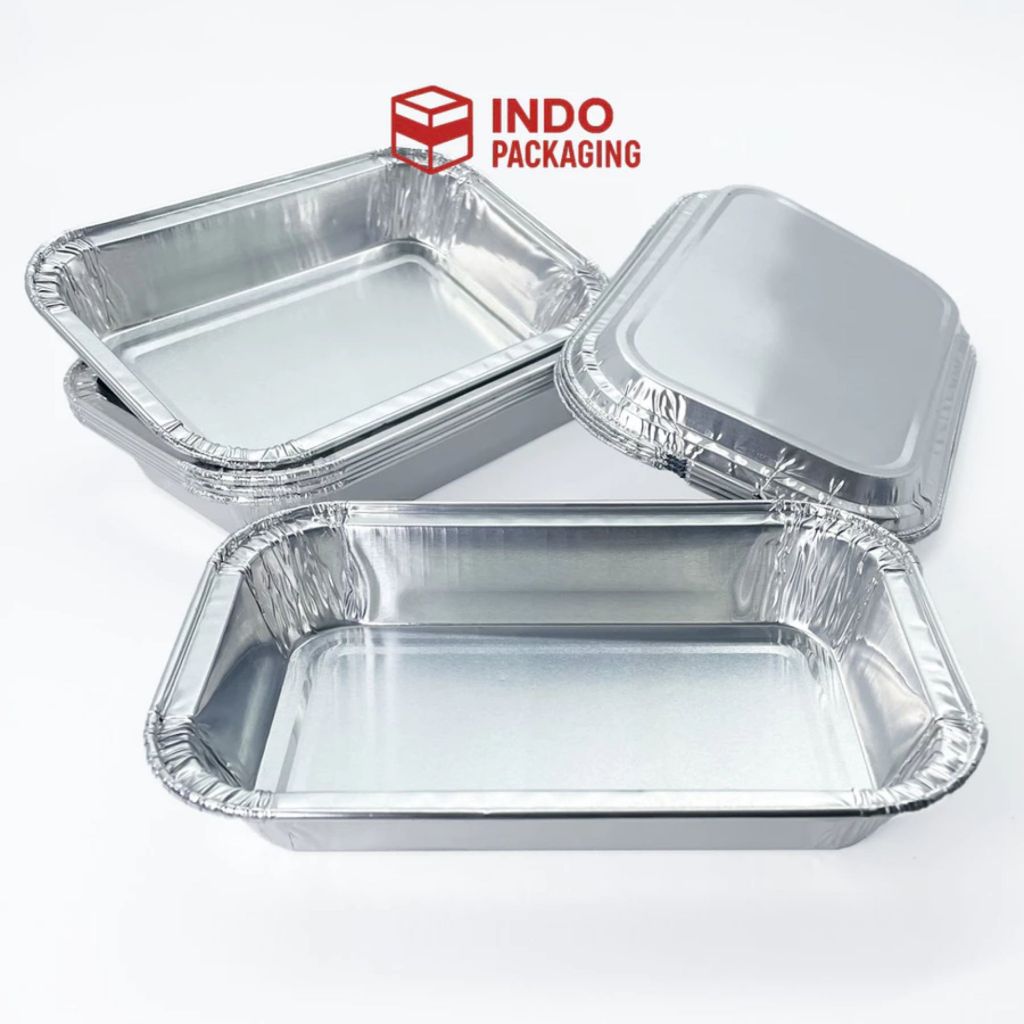 25 Pcs Cup Alumunium Tray BX 4381 / BX 4381  Ekonomis (250ml) Cup dan Tutup Pisah