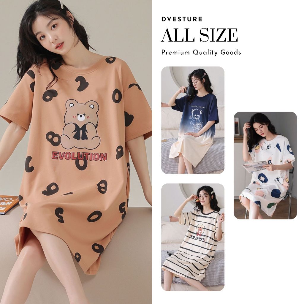 Pekanbaru Daster Piyama Baju Tidur Wanita Motif Korea P2-C