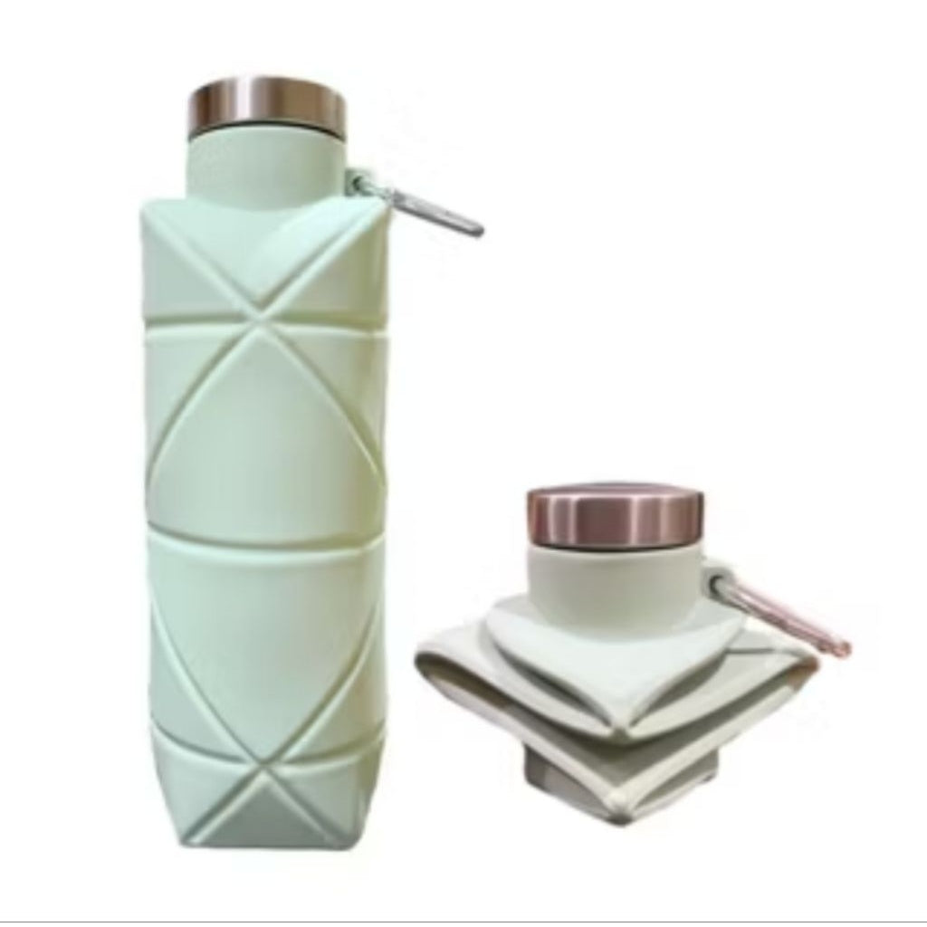 IA- Botol Air Minum Lipat Silikon Bebas BPA Free Botol Perjalanan Ringan untuk Sport Kemping Gym 700ml