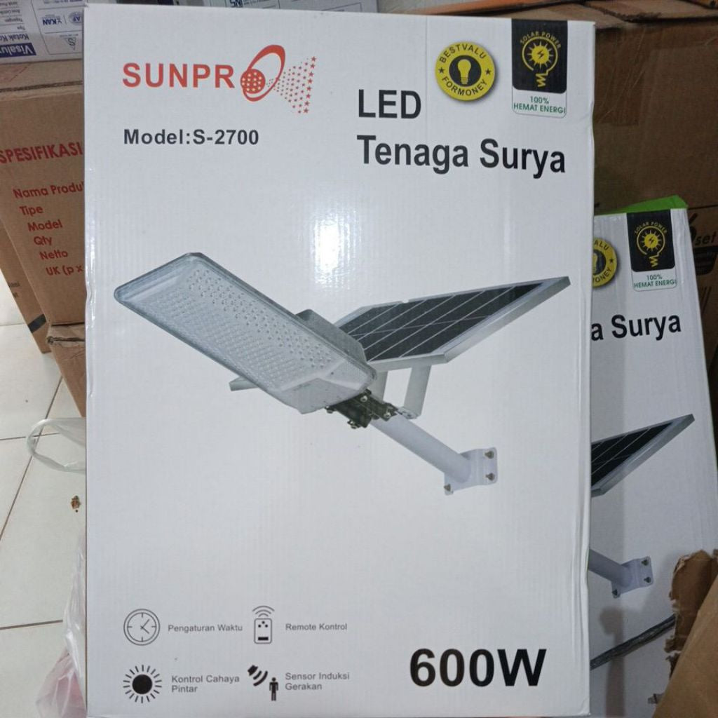 Pekanbaru Lampu Jalan Solar Panel Tenaga Surya Sunpro 500W  S-50 / 1000W S-160 Led Solar Street Light