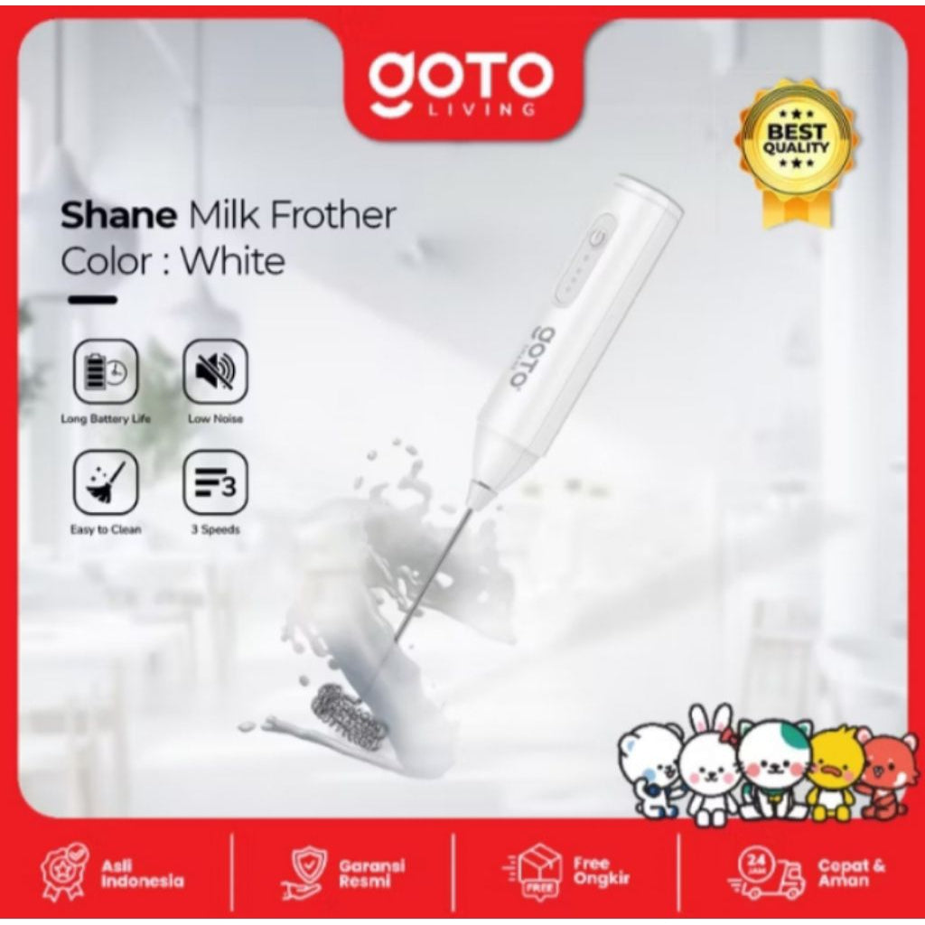 Pekanbaru Goto Shane Milk Frother Hand Mixer Pengaduk Kopi Electric Portable