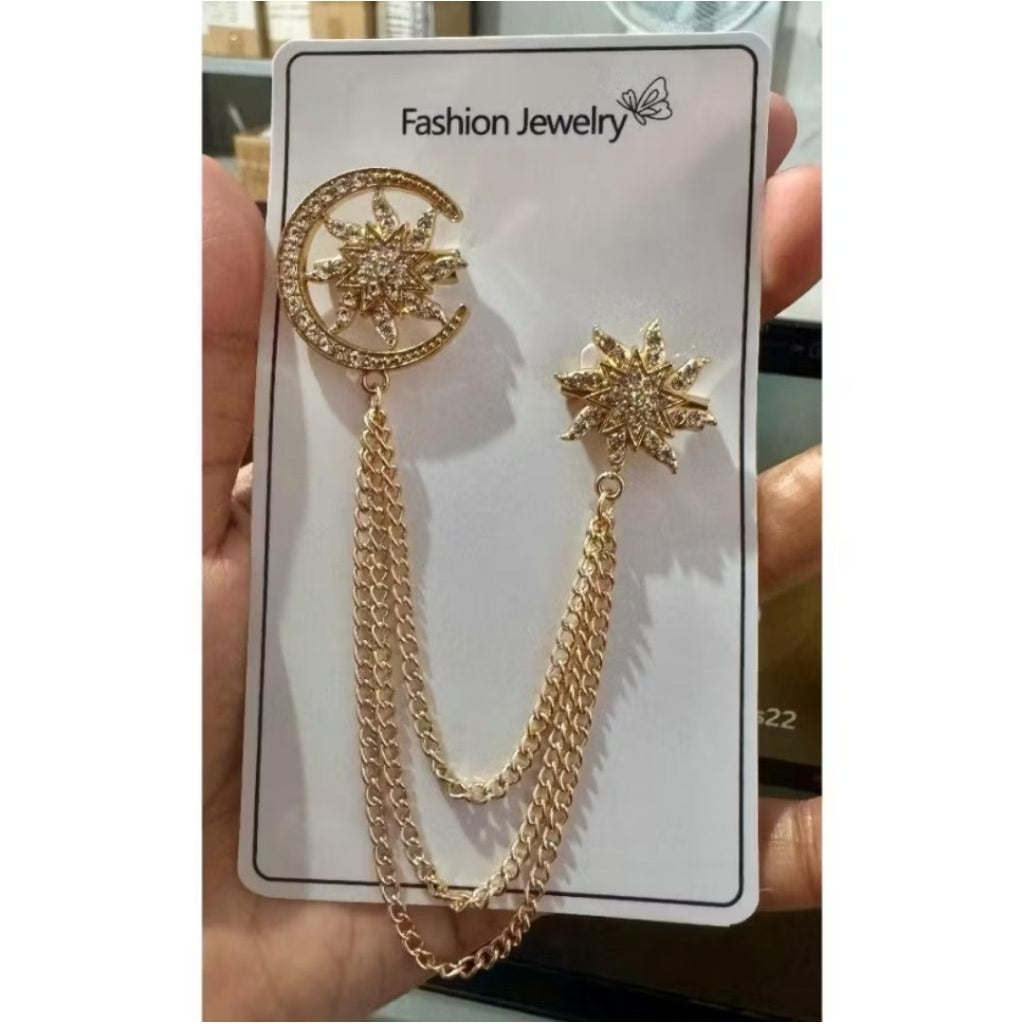 Bros Pin Melayu Bros Rantai Baju Atasan Pria Kebaya Kutubaru Wanita