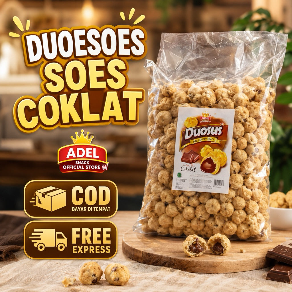 DUO SOES COKLAT MEREK DUOSOS 1 kg/ KUE SOES COKLAT KERING