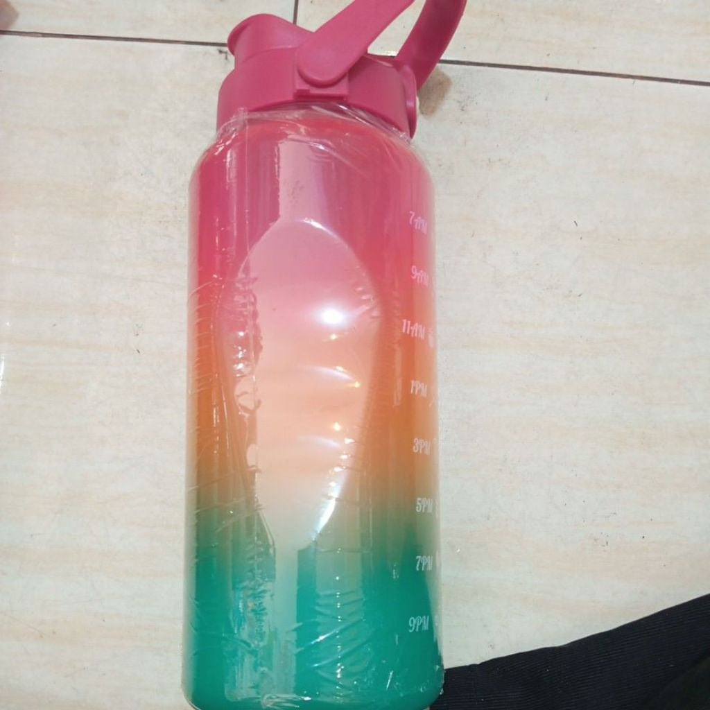 Pekanbaru Besar Jumbo Botol Viral Korea 2 Liter Minum Motivasi 2000Ml 2L
