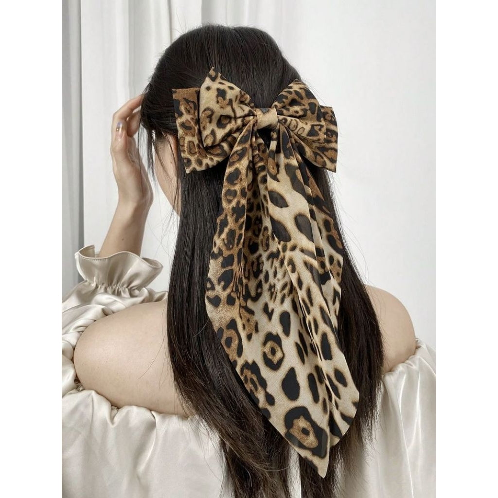 Pekanbaru Pita Rambut Motif Leopard dan Hitam