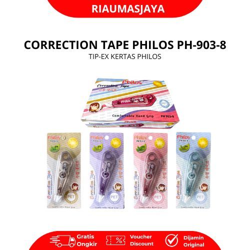 Pekanbaru Correction Tape Philos Ph 903-8 Murah/ Tip Ex Tarik