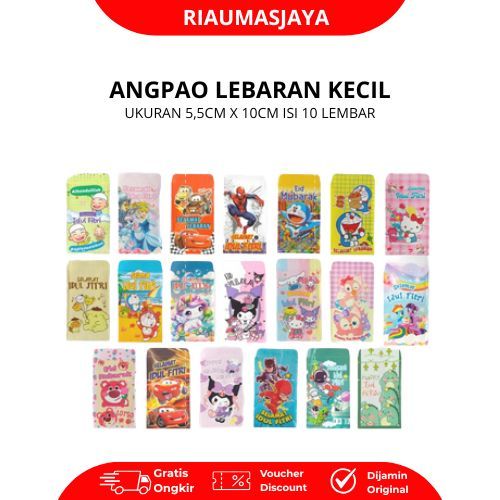 Pekanbaru Amplop Idul Fitri / Amplop Hari Raya / Angpao Lebaran Kecil  Premium Unik Kartun Muslim Lucu