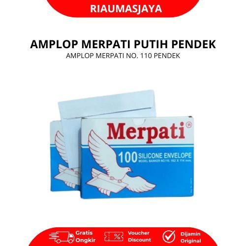 Pekanbaru Amplop Merpati Ukuran 110 (Pendek) - (Panjang) 90 Isi 100 Lembar