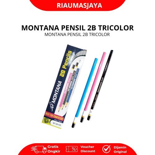 Pekanbaru Montana Pensil 2B Tricolor