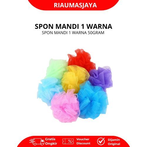 Pekanbaru Spons Mandi 1 Warna 50Grm