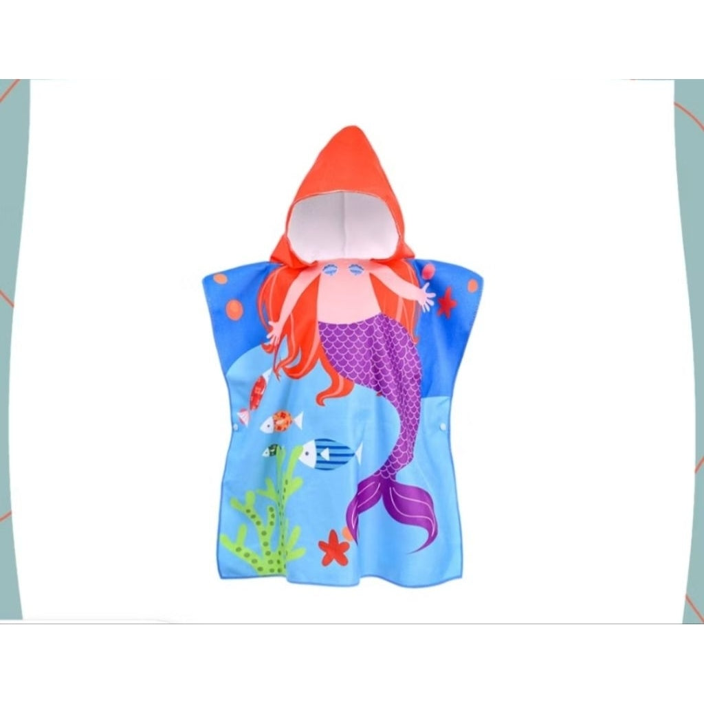 Pekanbaru Baju Handuk Mandi Anak Karakter / Handuk Ponco Topi