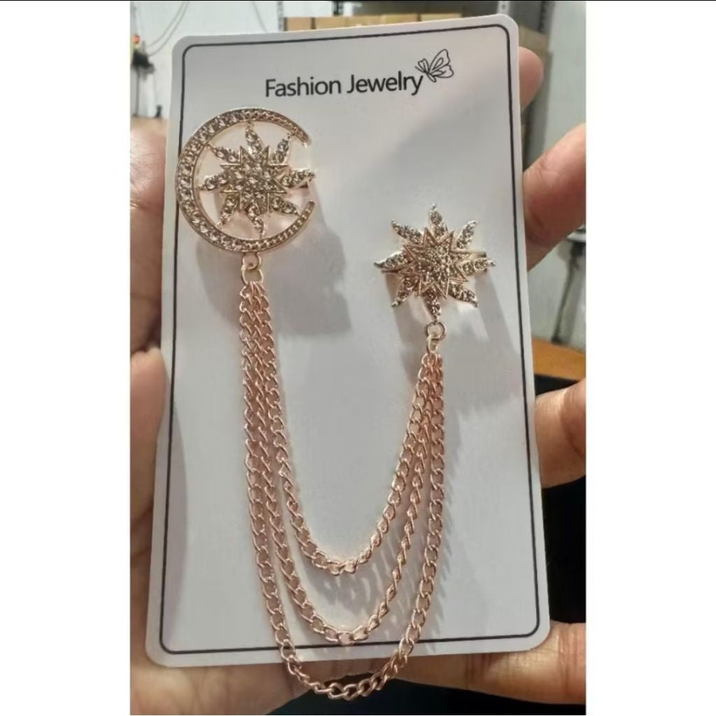 Bros Pin Melayu Bros Rantai Baju Atasan Pria Kebaya Kutubaru Wanita