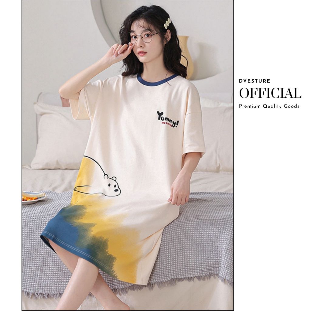 Pekanbaru Daster Wanita Piyama Baju Tidur Yooyi Motif Kartun Nyaman, Adem, Dan Stylish P2-G