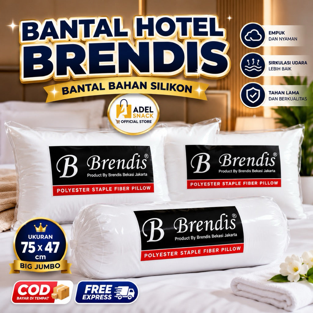 Bantal Tidur Brendis atau bantal hotel 100% bantal isi silikon mewah
